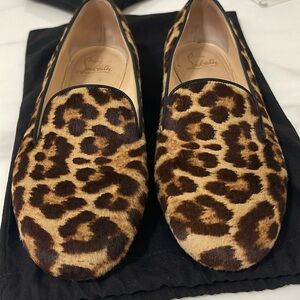 Leopard Print Louboutin Loafers